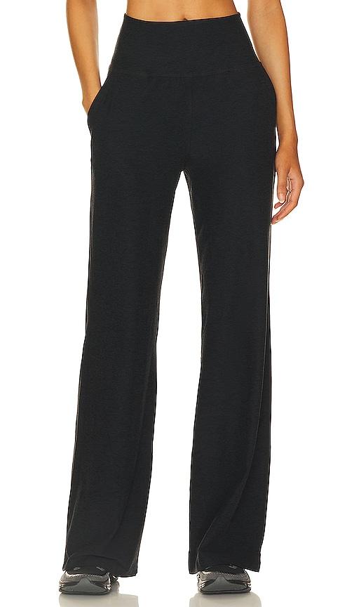 beyond yoga easy cropped wide leg pant in charcoal. - size l (also in m, s, xl)