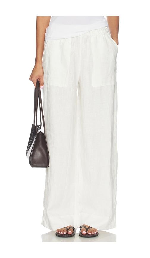 beyond yoga easy linen pants in white. - size l (also in s)