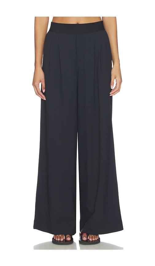beyond yoga exposed elastic trousers in black. - size l (also in s, xs, m)