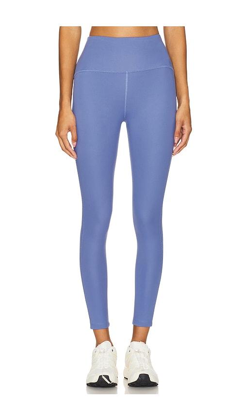 beyond yoga powerbeyond strive high waisted midi legging in blue. - size l (also in xs)