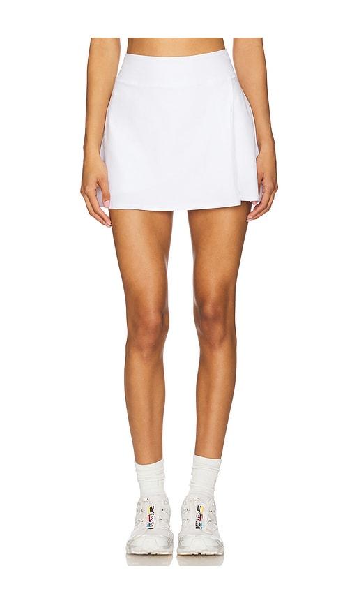 beyond yoga space dye points crossover skirt in white. - size l (also in xl)