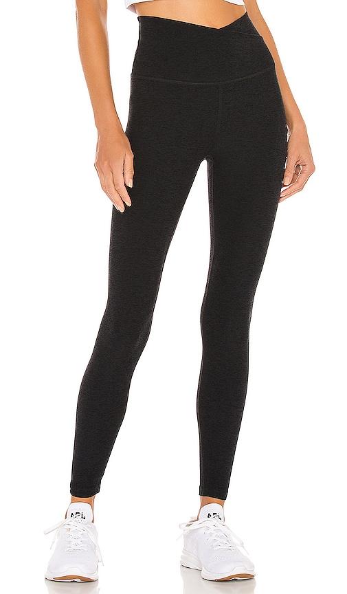 beyond yoga spacedye at your leisure high waisted midi legging in black. - size s (also in xs, xl)