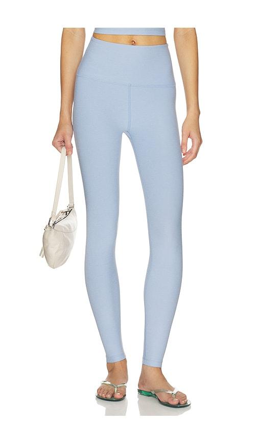 beyond yoga spacedye caught in the midi high waist legging in blue. - size l (also in s, xxs, xs, m, xl)