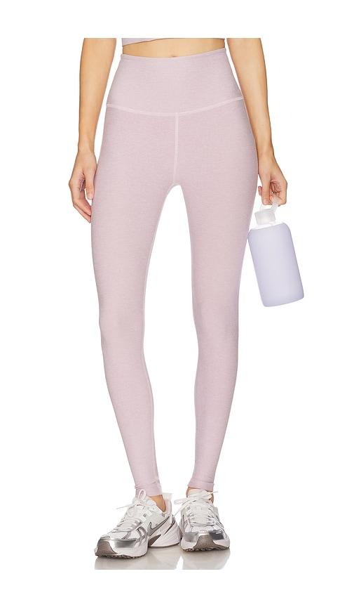 beyond yoga spacedye caught in the midi high waisted legging in pink. - size l (also in xl)