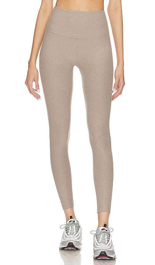 beyond yoga spacedye caught in the midi high waisted legging in tan. - size l (also in m, xl)