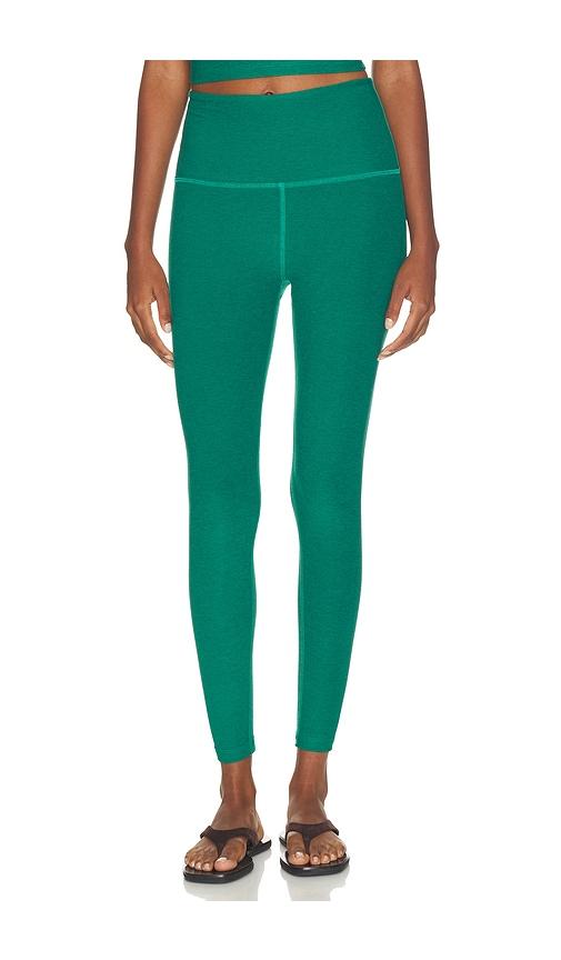 beyond yoga spacedye caught in the midi highwaist legging in green. - size l (also in xs, s, m)