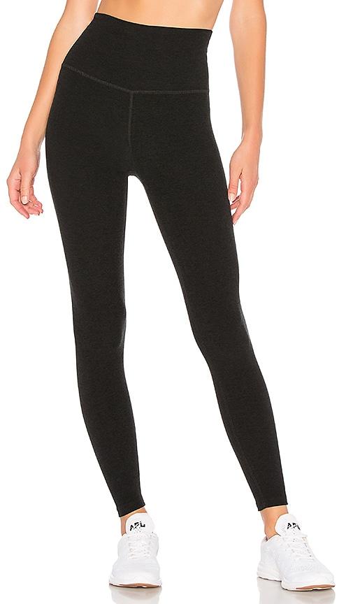 beyond yoga spacedye high waisted midi legging in black. - size l (also in s, xs, xl)