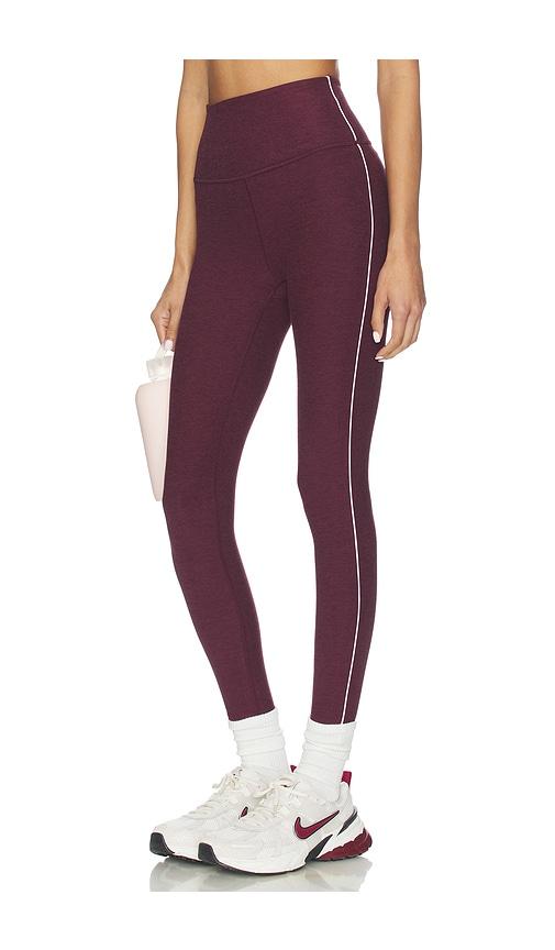 beyond yoga spacedye ready midi legging in burgundy. - size xl (also in xs)