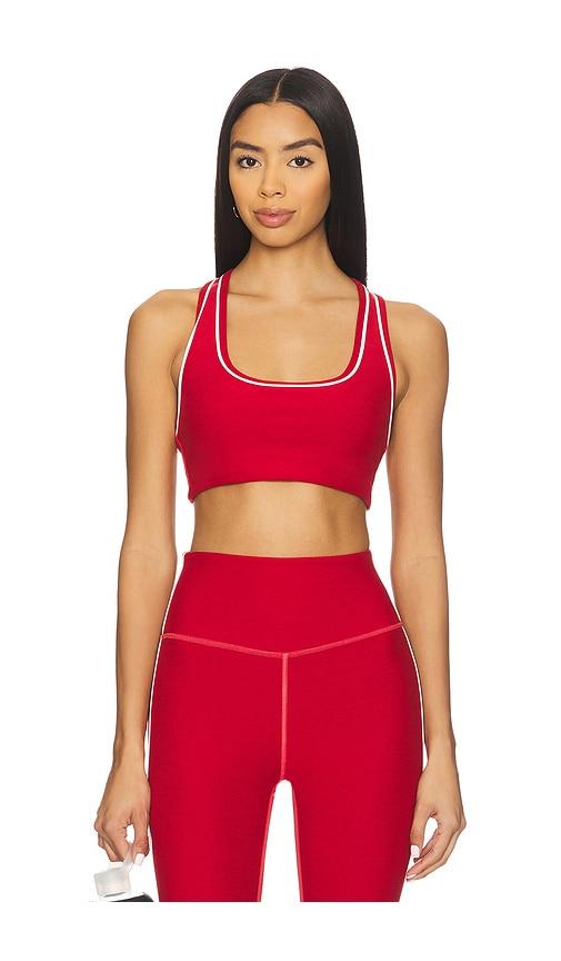 beyond yoga spacedye ready sports bra in red. - size s (also in xs)