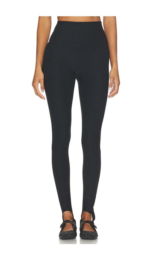 beyond yoga spacedye stirrup high waisted legging in black. - size l (also in xs, s, m)