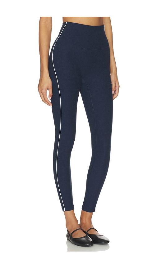 beyond yoga spacedye streamline legging in navy. - size l (also in s, xs, m, xl)