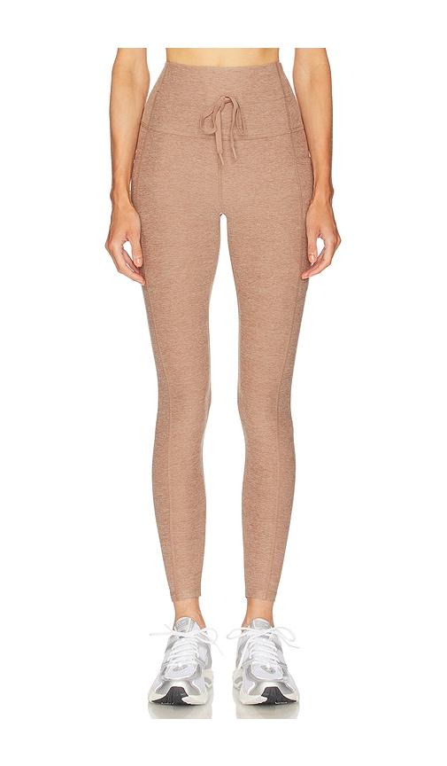beyond yoga spacedye the go pocket midi leggings in neutral. - size l (also in xl)