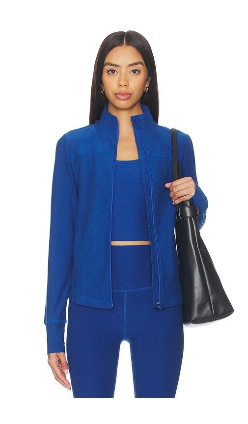 beyond yoga spacedye trails active jacket in blue. - size s (also in xs)