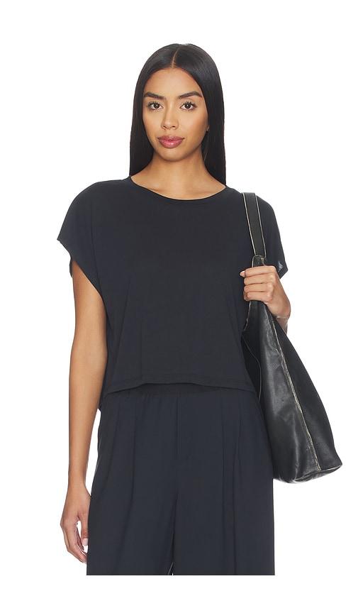 beyond yoga studio luxe cropped tee in black. - size m (also in s)