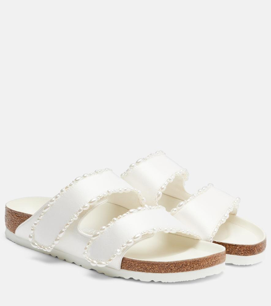 birkenstock 1774 arizona embellished satin sandals