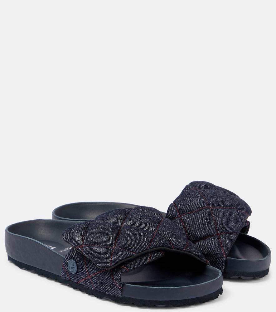 birkenstock 1774 sylt quilted denim slides