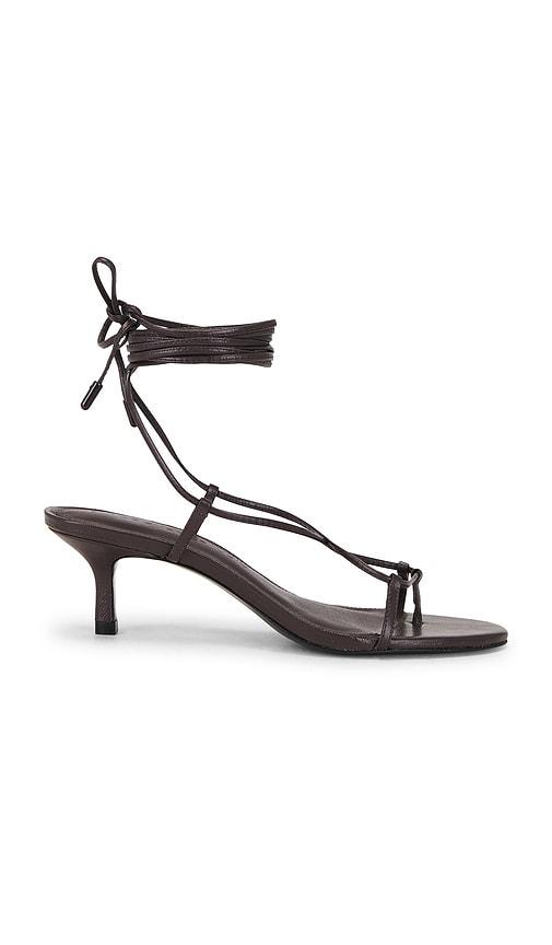 black suede studio alix 50 sandal in chocolate. - size 36 (also in 37, 37.5, 38, 38.5)