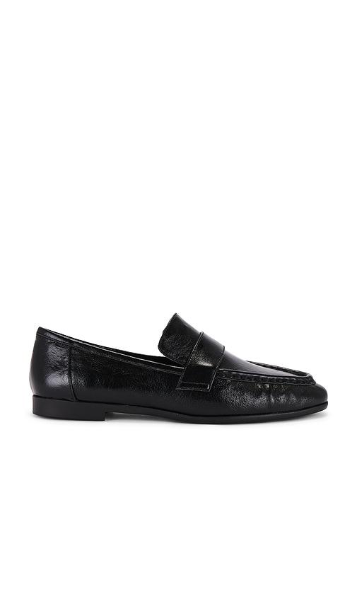 black suede studio arrow loafer in black. - size 35 (also in 36, 37, 39)