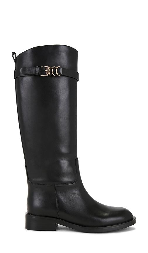black suede studio ashley boot in black. - size 37 (also in 38, 40)