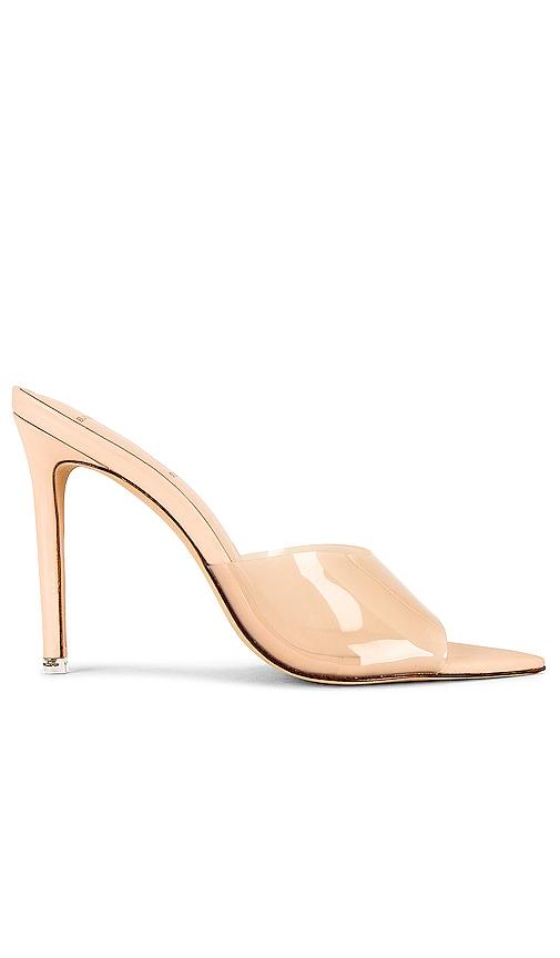 black suede studio bella high heel mule in beige. - size 10 (also in 9)