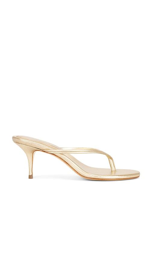 black suede studio marci 65 mule in metallic gold. - size 37 (also in 39)