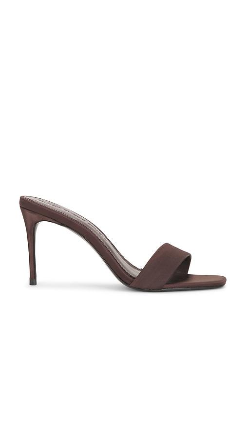 black suede studio naomi 80 mule in chocolate. - size 36 (also in 37, 38, 39, 40)