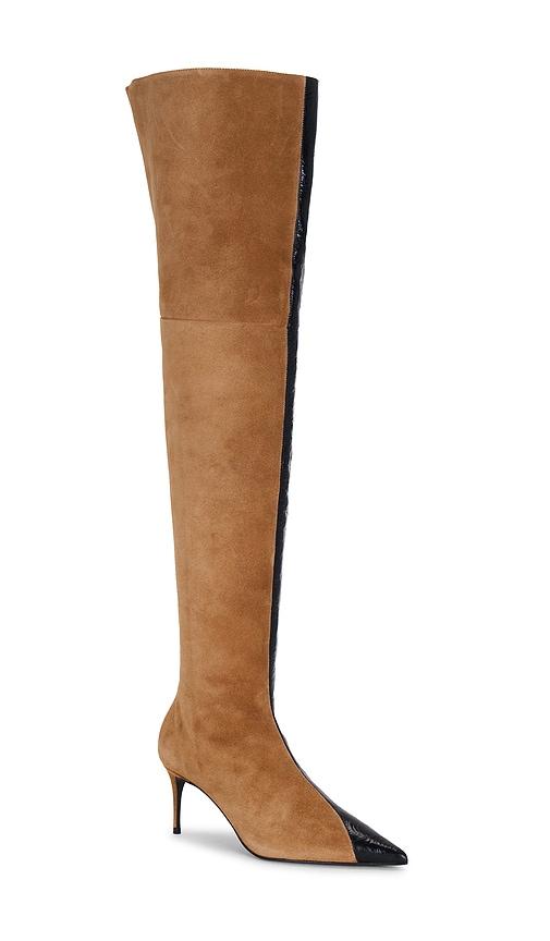 black suede studio oblik 70 over the knee boot in multi. - size 36 (also in 37, 40)