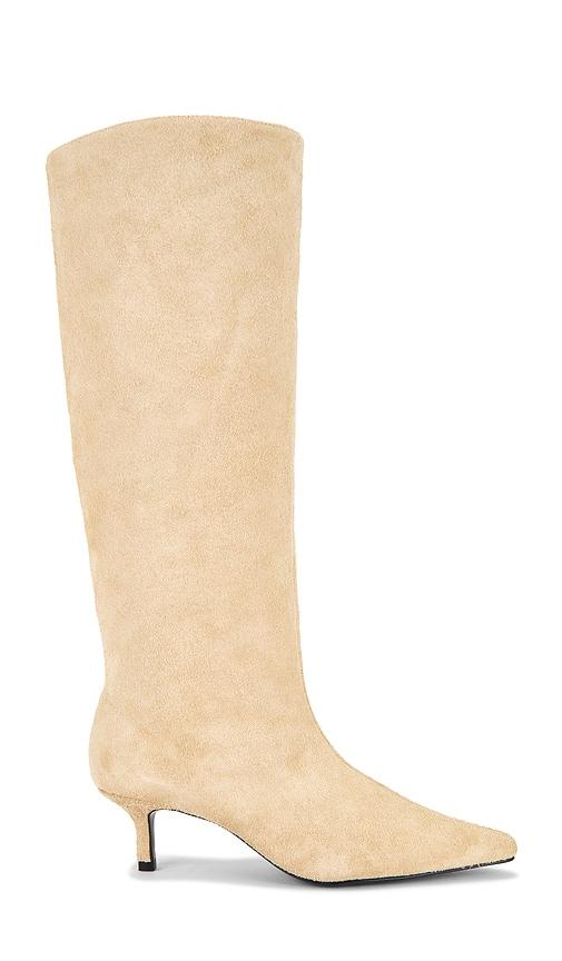 black suede studio sutton 50 boot in tan. - size 38 (also in 40)