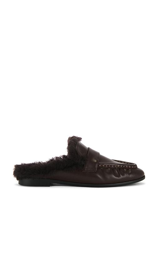 black suede studio theo flat in chocolate. - size 37 (also in 38, 39, 41)