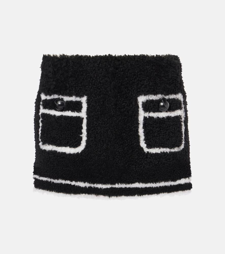 blancha shearling miniskirt