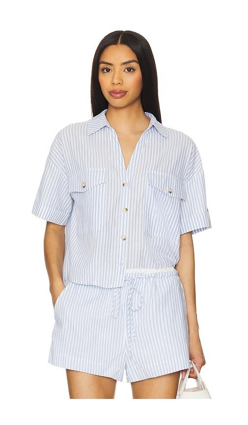 blanknyc button up shirt in baby blue. - size l (also in xs, m)
