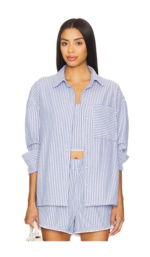 blanknyc button up shirt in blue. - size l (also in s, m)