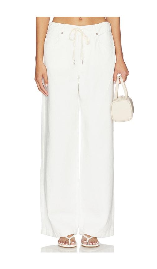 blanknyc drawstring jeans in white. - size 27 (also in 28, 29, 30, 31)
