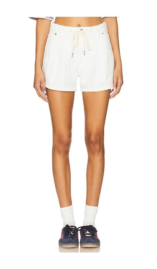 blanknyc drawstring short in white. - size 28 (also in 29, 30)
