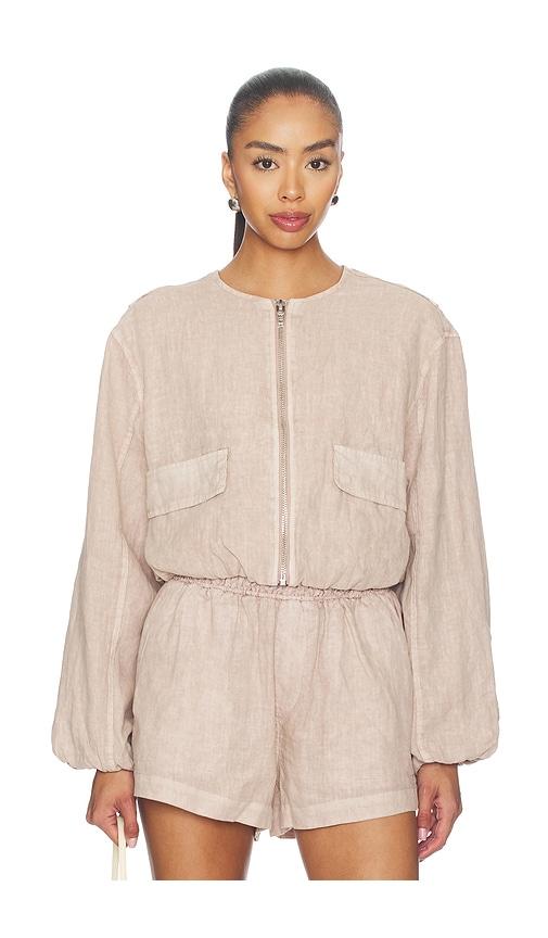 blanknyc long sleeve jacket in brown. - size l (also in xs, s, m)