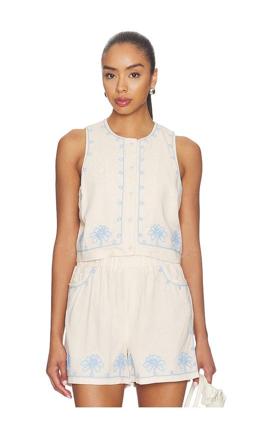 blanknyc sleeveless top in cream. - size l (also in xs, s)