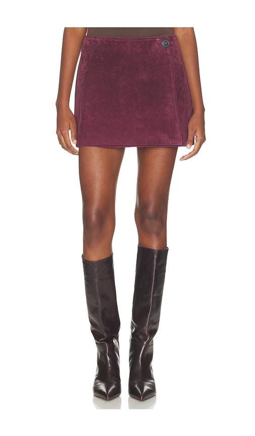 blanknyc suede skirt in wine. - size 24 (also in 25, 26, 27, 28, 29, 30)