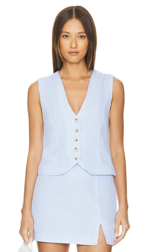 blanknyc sun glow vest in baby blue. - size l (also in m)