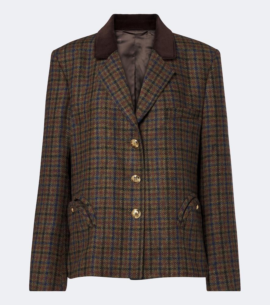 blazé milano amandira shelley checked virgin wool blazer