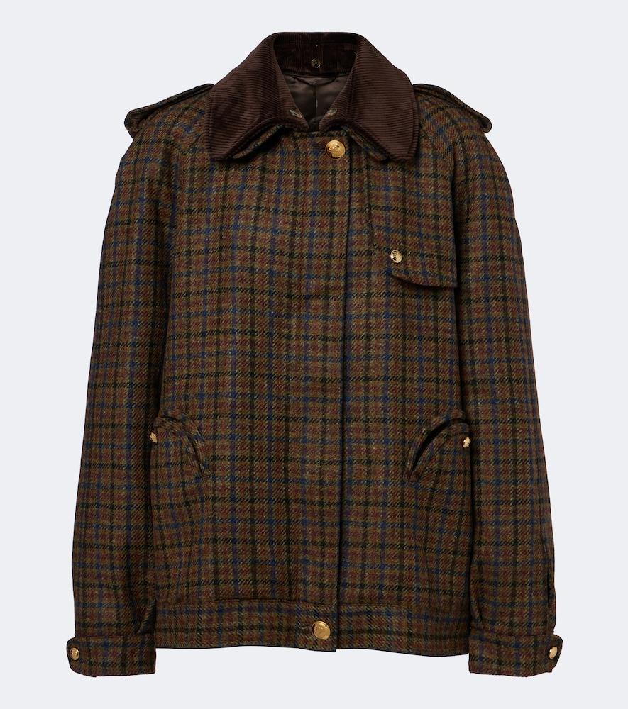 blazé milano chausie checked virgin wool jacket