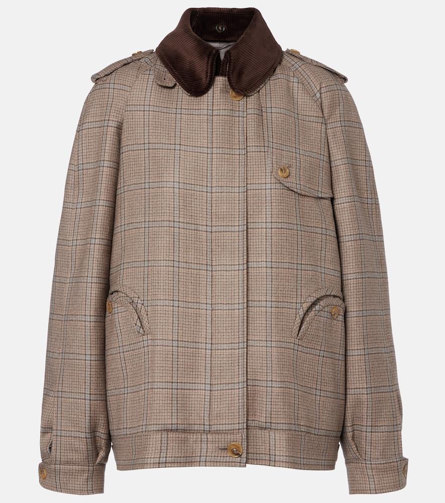 blazé milano chausie checked virgin wool jacket