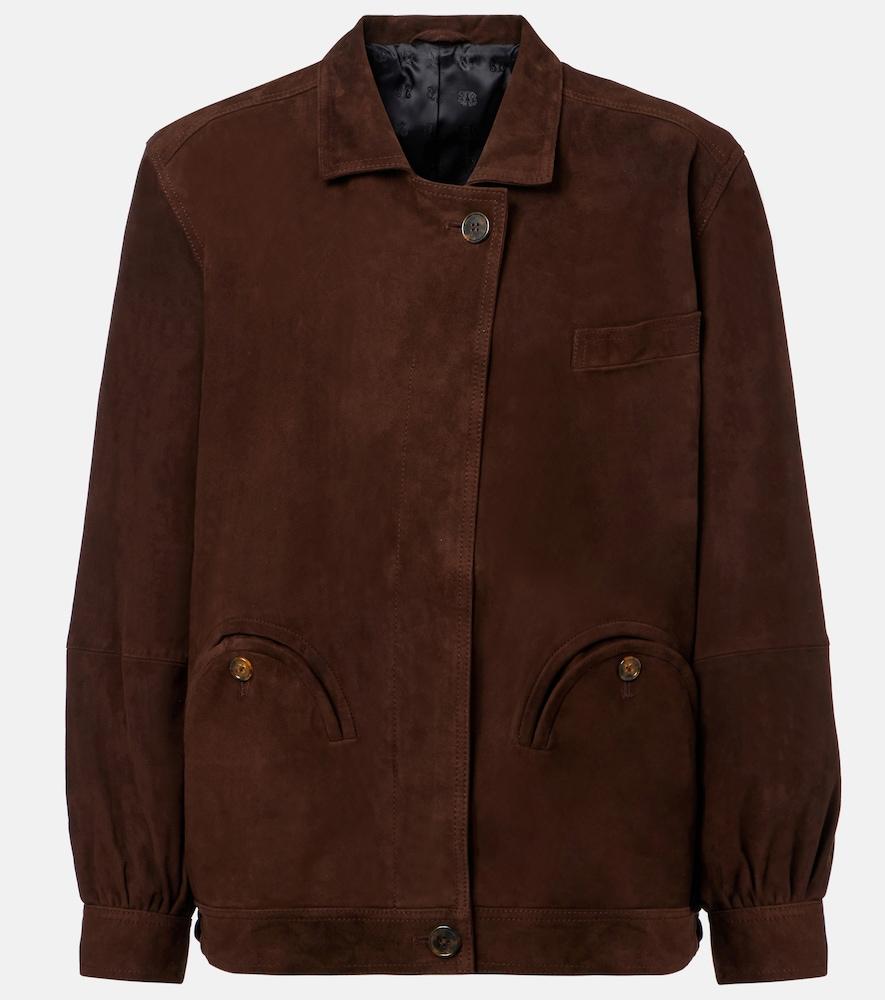 blazé milano cleo suede bomber jacket