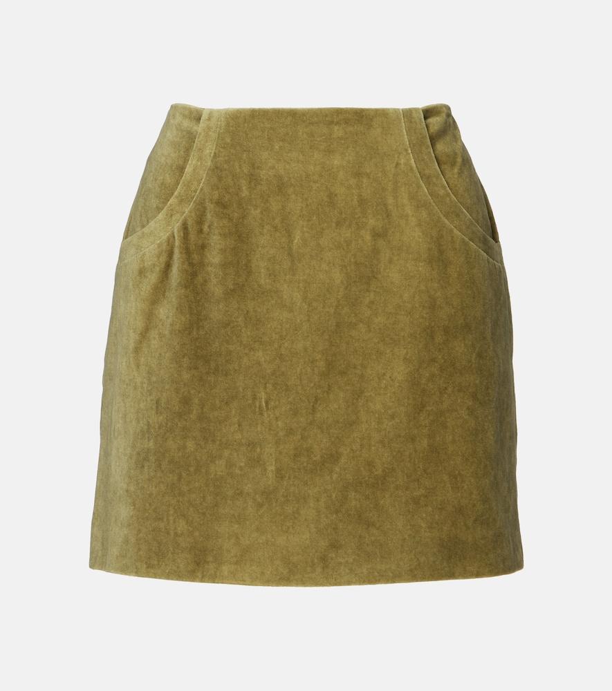 blazé milano coci high-rise cotton velvet miniskirt