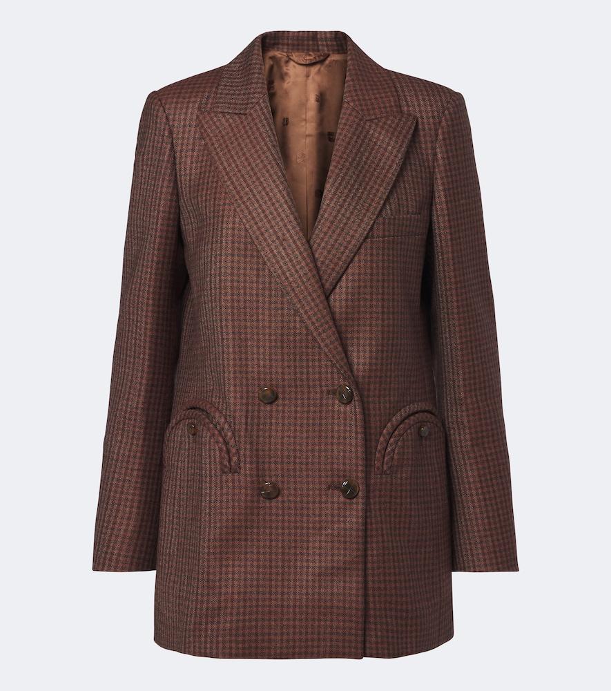 blazé milano everyday checked virgin wool blazer