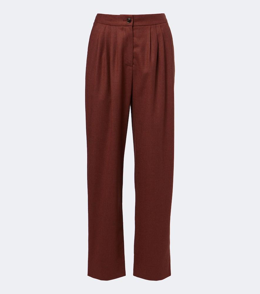 blazé milano fox wool and cashmere straight pants