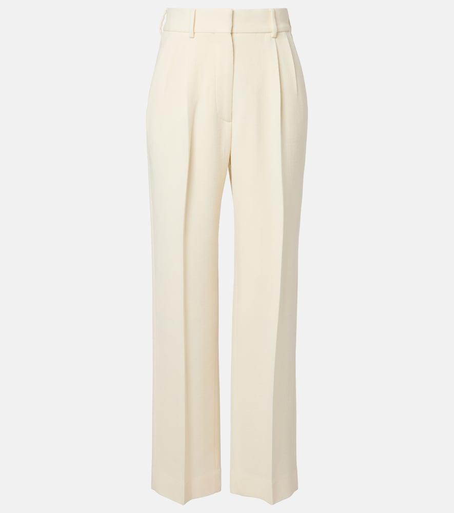 blazé milano fox wool straight pants