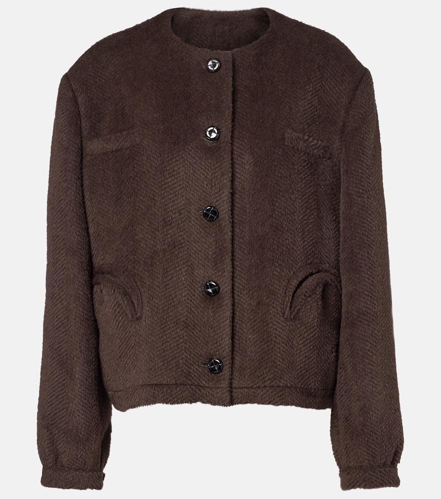 blazé milano gliss chevron alpaca and wool jacket