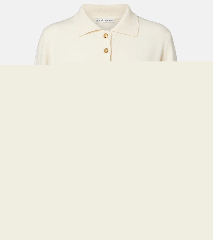 blazé milano highland wool and cashmere polo sweater