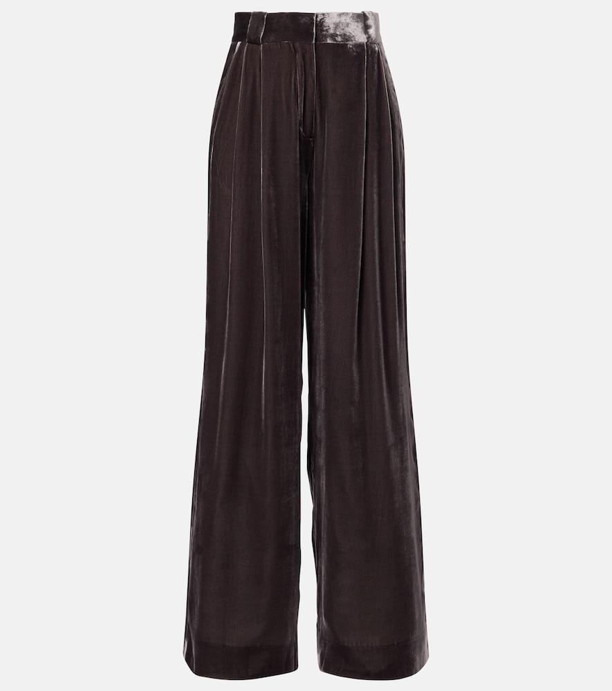 blazé milano husi velvet wide-leg pants