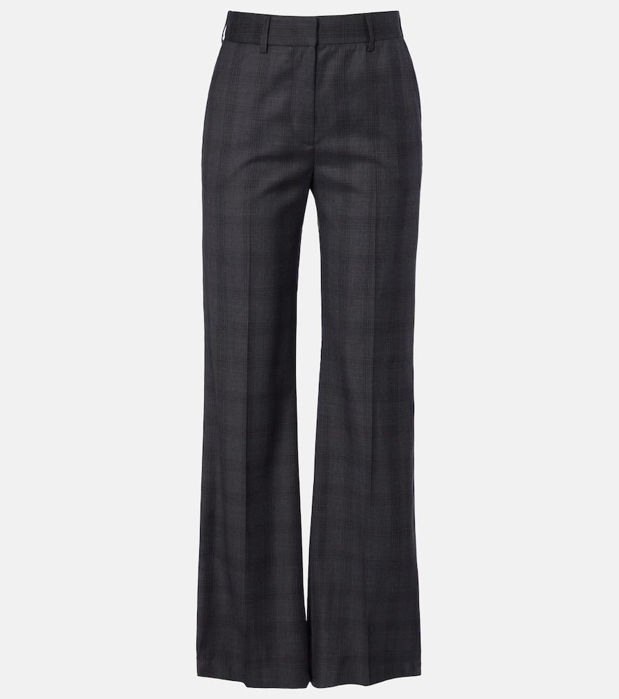 blazé milano lundy checked virgin wool flared pants